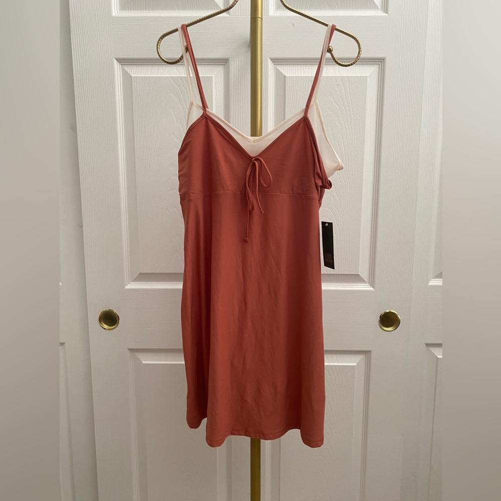 Wild Fable Rust Chemise with Bow Detail